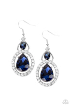 Load image into Gallery viewer, Paparazzi Double The Drama - Blue Earrings
